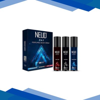 NEUD 3-in-1 Perfumed Body Sprays for Men, Long-Lasting, No Gas, No CFC – (3x120ml Each) 3’s