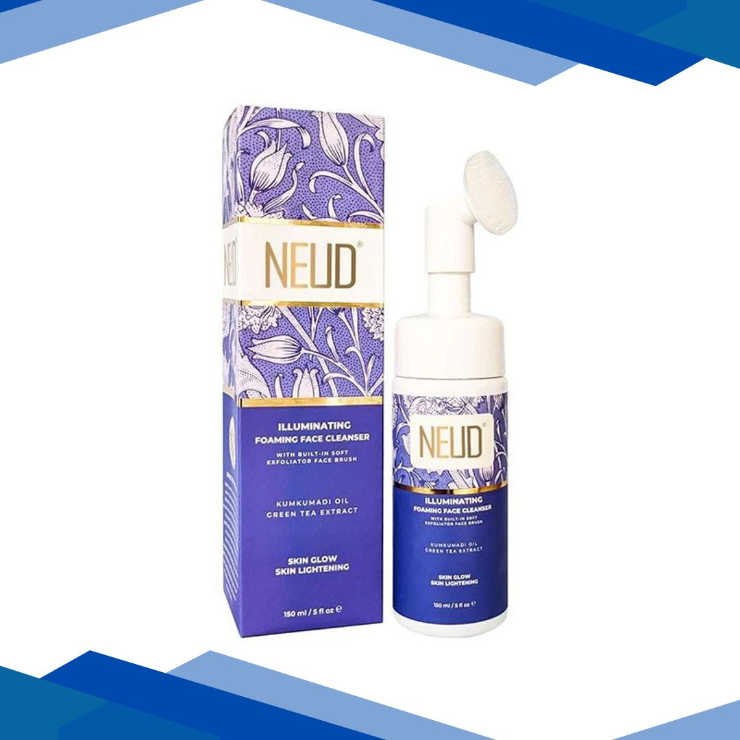 NEUD Illuminating Foaming Face Cleanser With Kumkumadi Oil and Green Tea (150ml X 2) 2’s