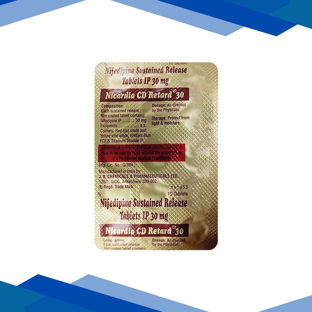 NICARDIA CD RETARD 30 Tablet 15’s
