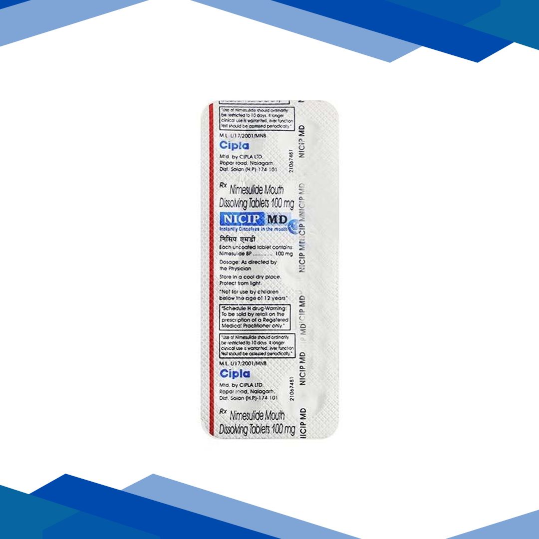 NICIP MD 100mg Tablet 10’s (se)