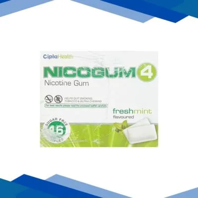 NICOGUM 4 SUGAR FREE FRESHMINT FLAVOURED Gum 16’s