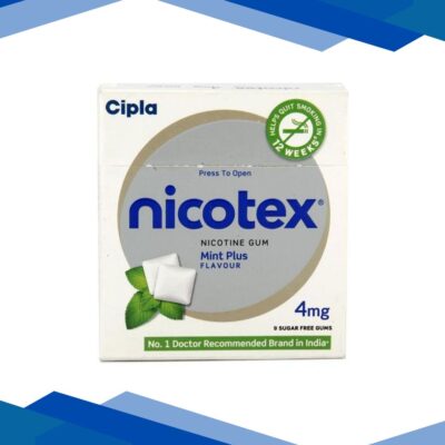 Nicotex Mint Plus Flavour 4mg Chew Gum Tablet 9’S