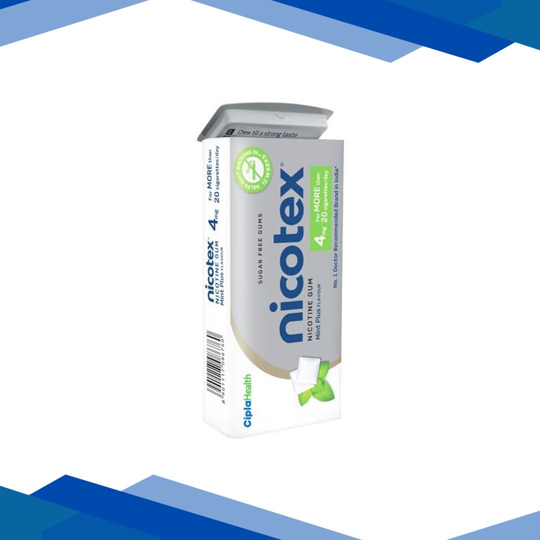 NICOTEX MINT PLUS FLAVOUR SUGAR FREE GUMS 4mg Tablet 29’s