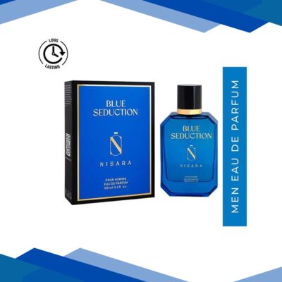 Nisara Blue Seduction Perfume Long Lasting Fragrance Aromatic Fougere Woody Eau De Parfum For Men 100 ml