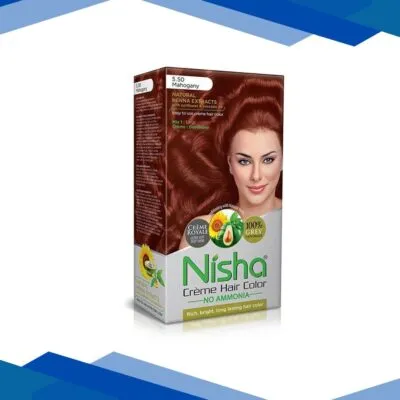 Nisha Creme Hair Color – 5.50 Mahogany 60 gm