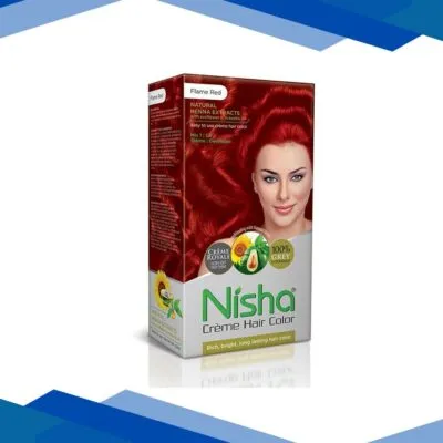 Nisha Creme Hair Color – Flame Red 60 gm