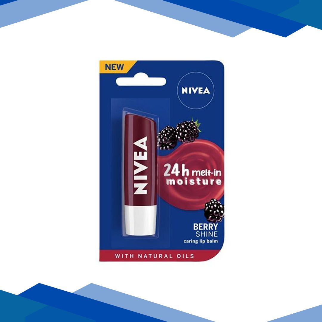 NIVEA 24HOUR LIP BALM NATURAL OIL BLACKBERRY & WATERMELON 4.8 gm