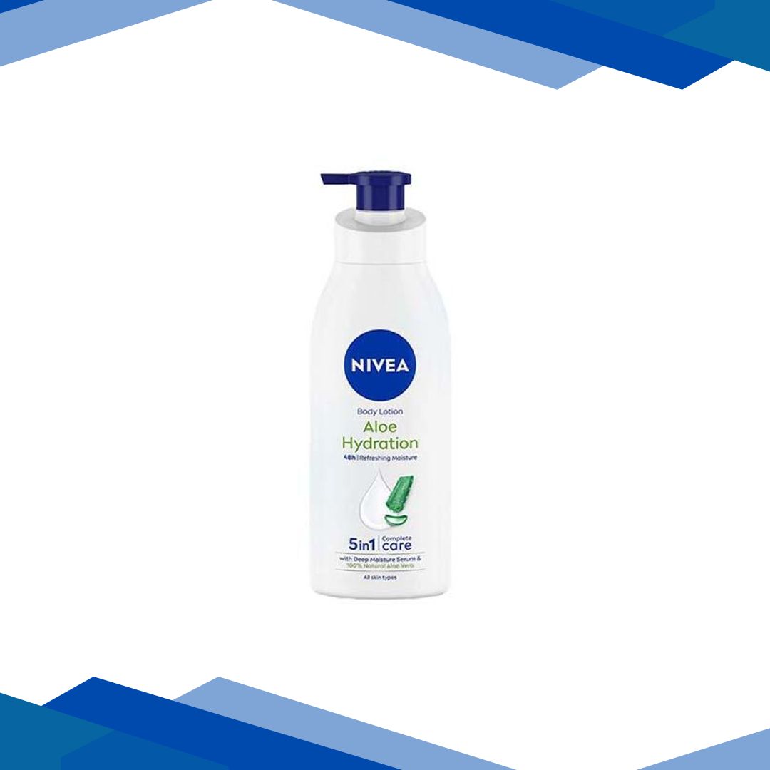 Nivea Body Lotion Aloe Hydration 5 In 1 Complete Care With Deep Moisture Serum All Skin Types 400 ml