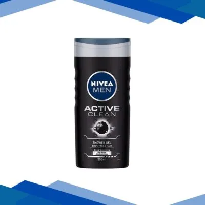 Nivea Men Active Clean Stimulating + Active Charcoal Shower Gel 250ml