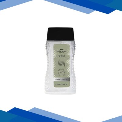 Nordest Paris Energise Shower Gel – 3 In 1 Hair Body and Face Wash Renewing and Stimulating 250 ml