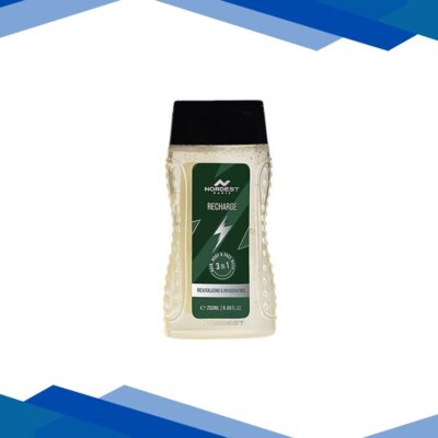 Nordest Paris Recharge Revitalizing and Invigorating Shower Gel – 3 In 1 Hair Body and Face Wash 250 ml