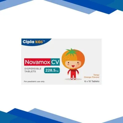 NOVAMOX CV 228.5MG TANGY ORANGE FLAVOUR Dispersible Tablet 10’s