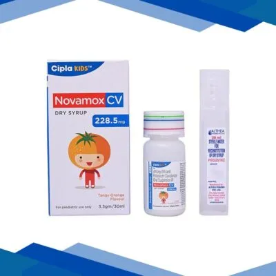 Novamox CV 228.5mg Tangy Orange Flavour Dry Syrup 30ml