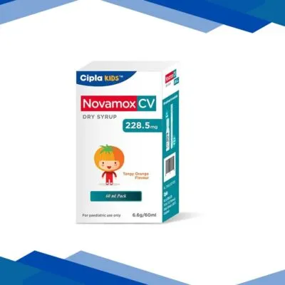 NOVAMOX CV 228.5MG TANGY ORANGE FLAVOUR Dry Syrup 60ml