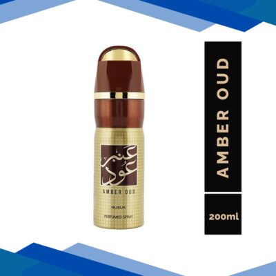 NUSUK Amber Oud Deodorant For Men, ,Perfumed Body Spray 200 ml