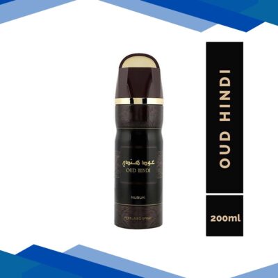 NUSUK Oud Hindi Deodorant For Men, Perfumed Body Spray 200 ml