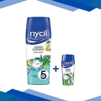 Nycil Germ Expert Powder – Cool Aloe 150 gm (Free Cool Herbal 60 g) 1’s