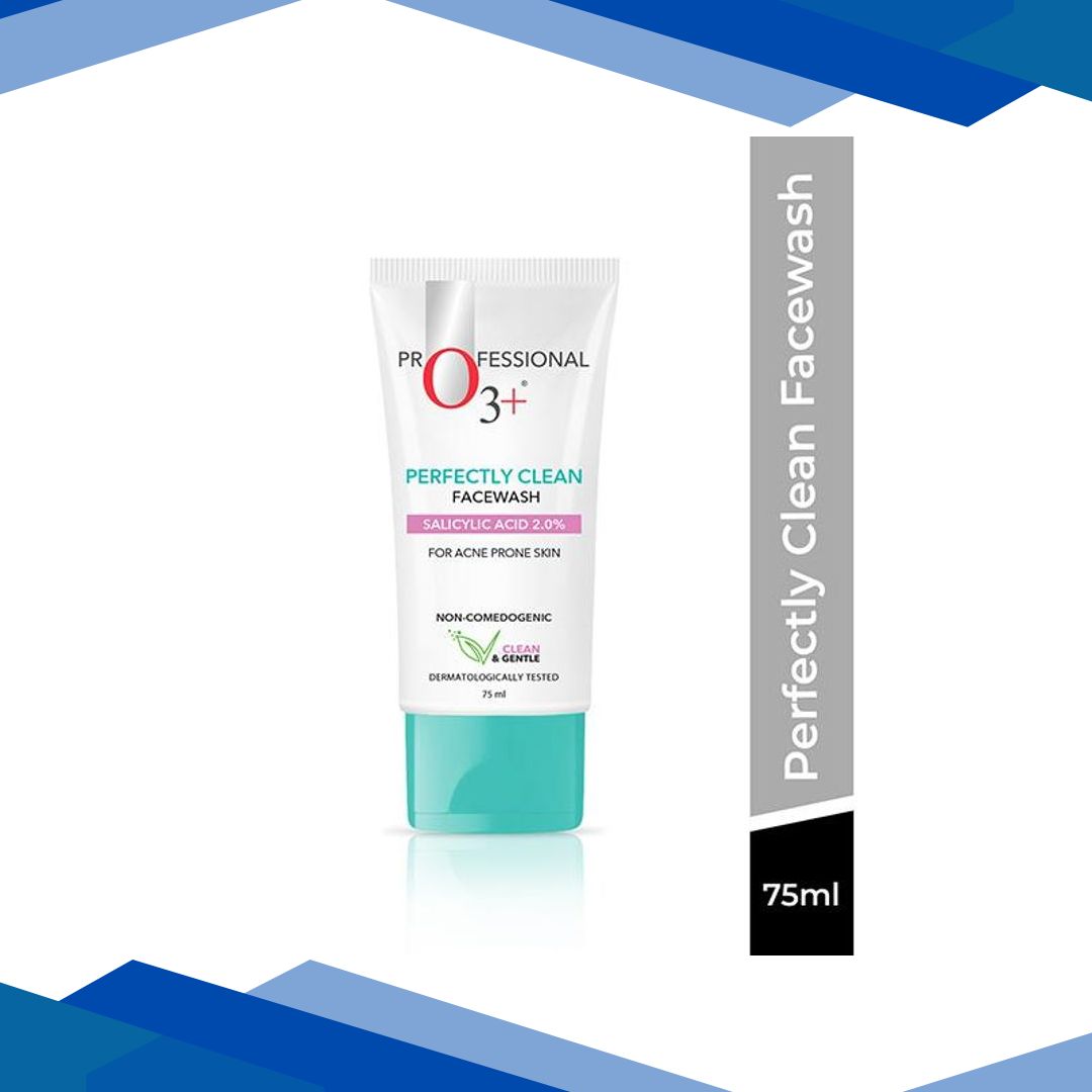 O3+ Perfectly Clean Face Wash with Salicylic Acid 2% For Acne Prone Skin 75 ml