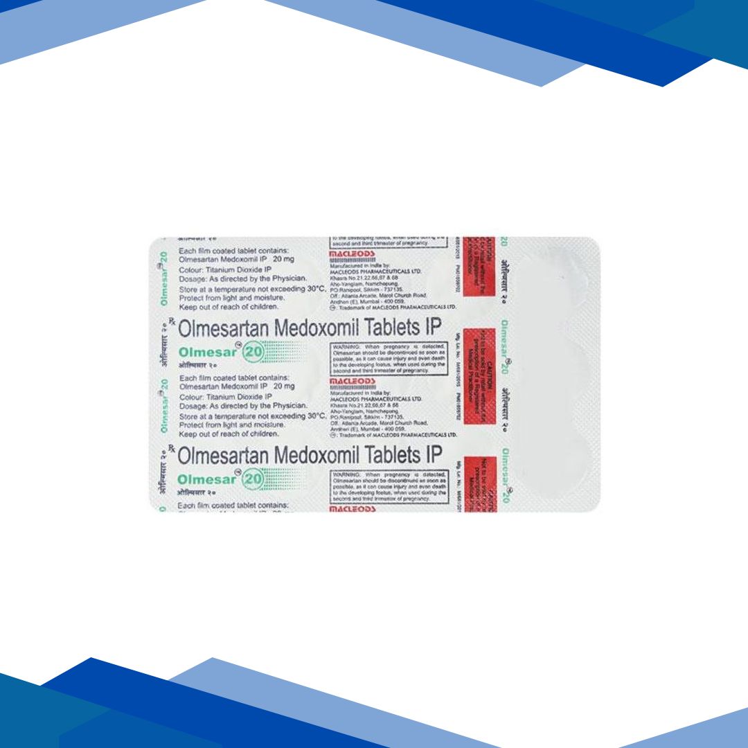 Olmesar 20mg Tablet 15’S