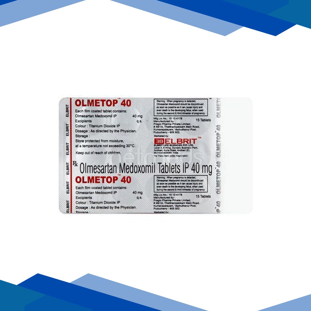 Olmetop 40mg Tablet 15’S