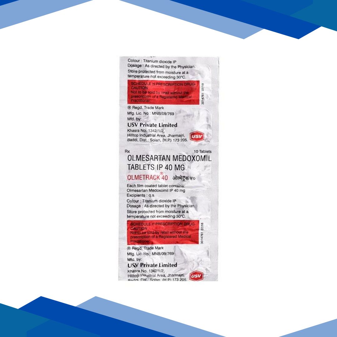 Olmetrack 40mg Tablet 10’S