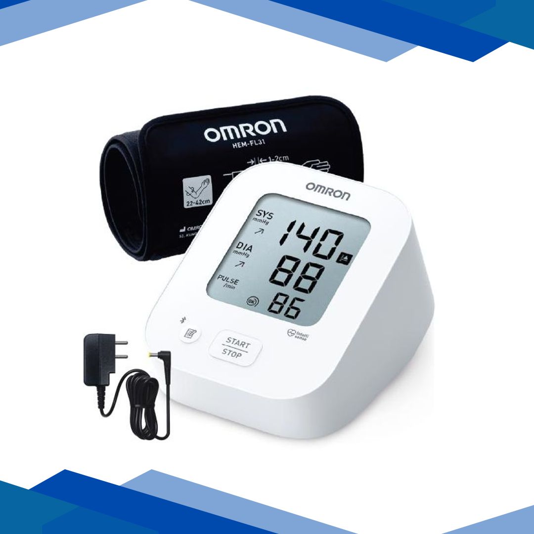 Omron Fully Automatic Upper Arm Digital Blood Pressure Monitor with Large Display (HEM-7183T1-FLBIN) 1’s