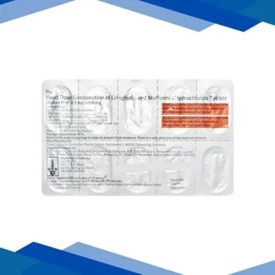 Ondero Met 2.5/1000mg Tablet 10’S