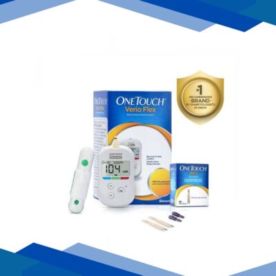 OneTouch Verio Flex Blood Glucose Monitoring System (Free 10 Test Strips + Lancing Device + 10 Lancets)