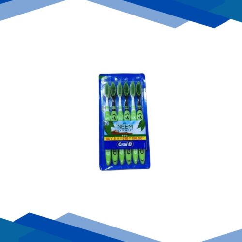 Oral B 123 with Neem Extract Toothbrush (Pack of 6)