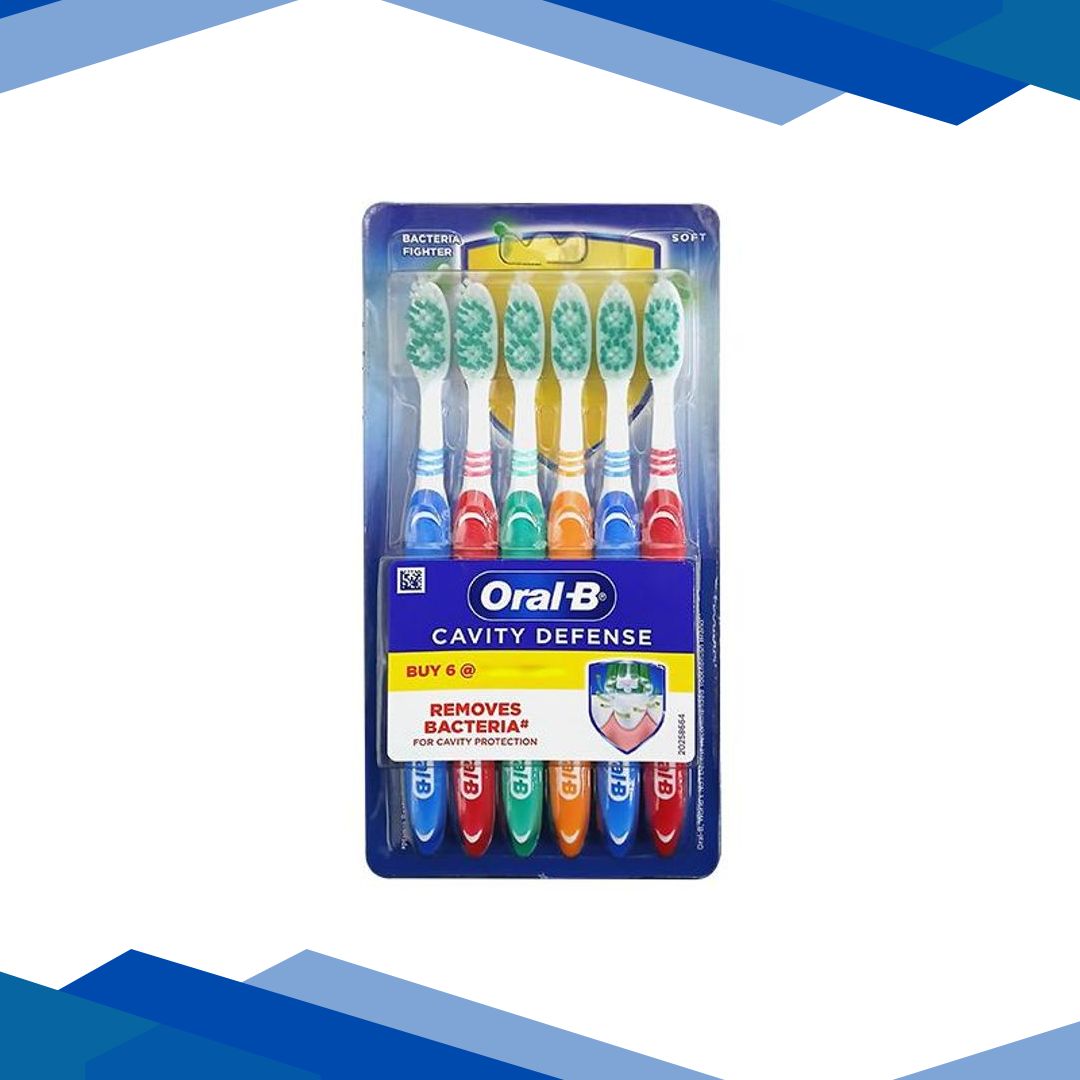 Oral B Cavity Defense Bacteria Fighter Soft Toothbrush 6’s