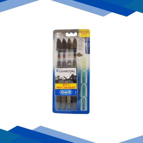 Oral-B Cavity Defense with Charcoal Extract Medium Toothbrush 4’s