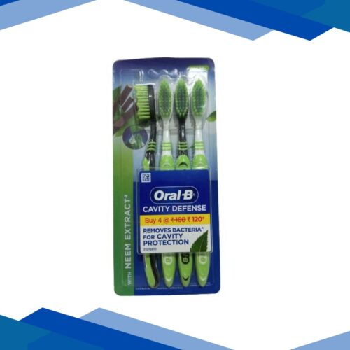 Oral-B Cavity Defense with Neem Extract Toothbrush 4’s