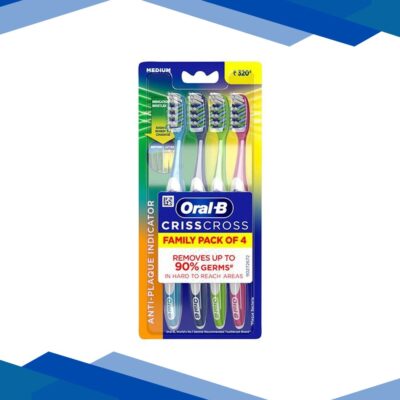 Oral B Criss Cross – Family toothbrushes – Medium 4’s
