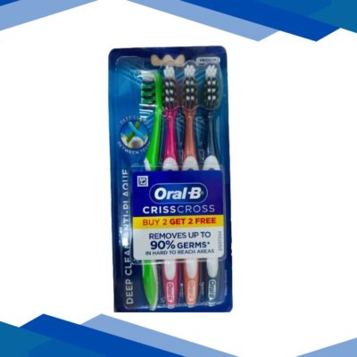 Oral B CrissCross Deep Clean Anti Plaque (Medium) (Buy 2 Get 2 Free) 1’s