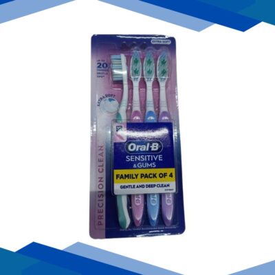 Oral-B Sensitive & Gums Gentle and Deep Clean Extra Soft Toothbrush 4’s