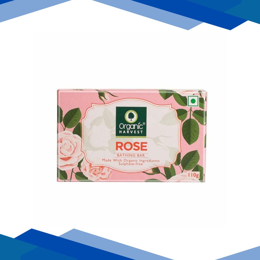 Organic Harvest Bathing Bar – Rose 110 gm