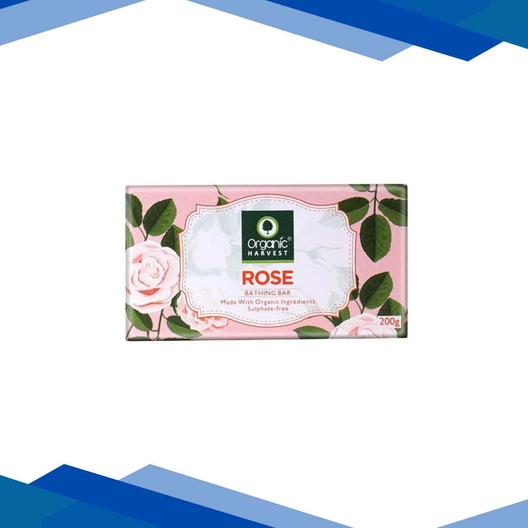 Organic Harvest Bathing Bar – Rose 200 gm