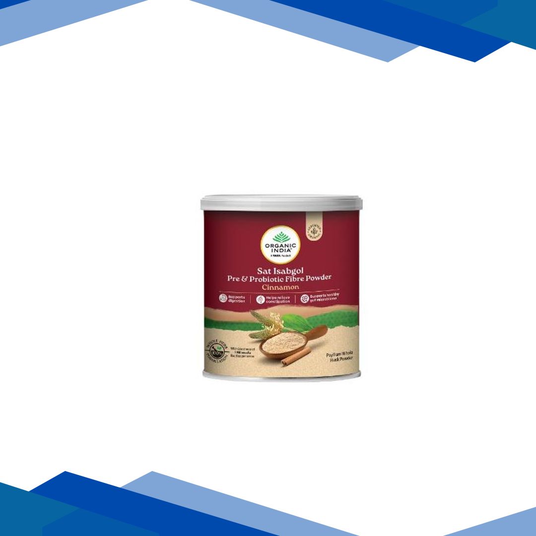 Organic India Sat Isabgol Pre & Probiotic Fibre Powder – Cinnamon 100 g