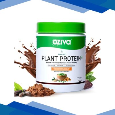 Oziva Bioactive Plant Protein (25G Vegan Protein) For Endurance & Muscle Recovery Plant-Based Protein (500G, Chocolate) 1’s