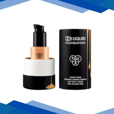 PAC HD Liquid Foundation Flawless Finish Buildable Coverge formula Lasts Upto 12 Hours Jdeal for Daily-Wear 2.3 30ml