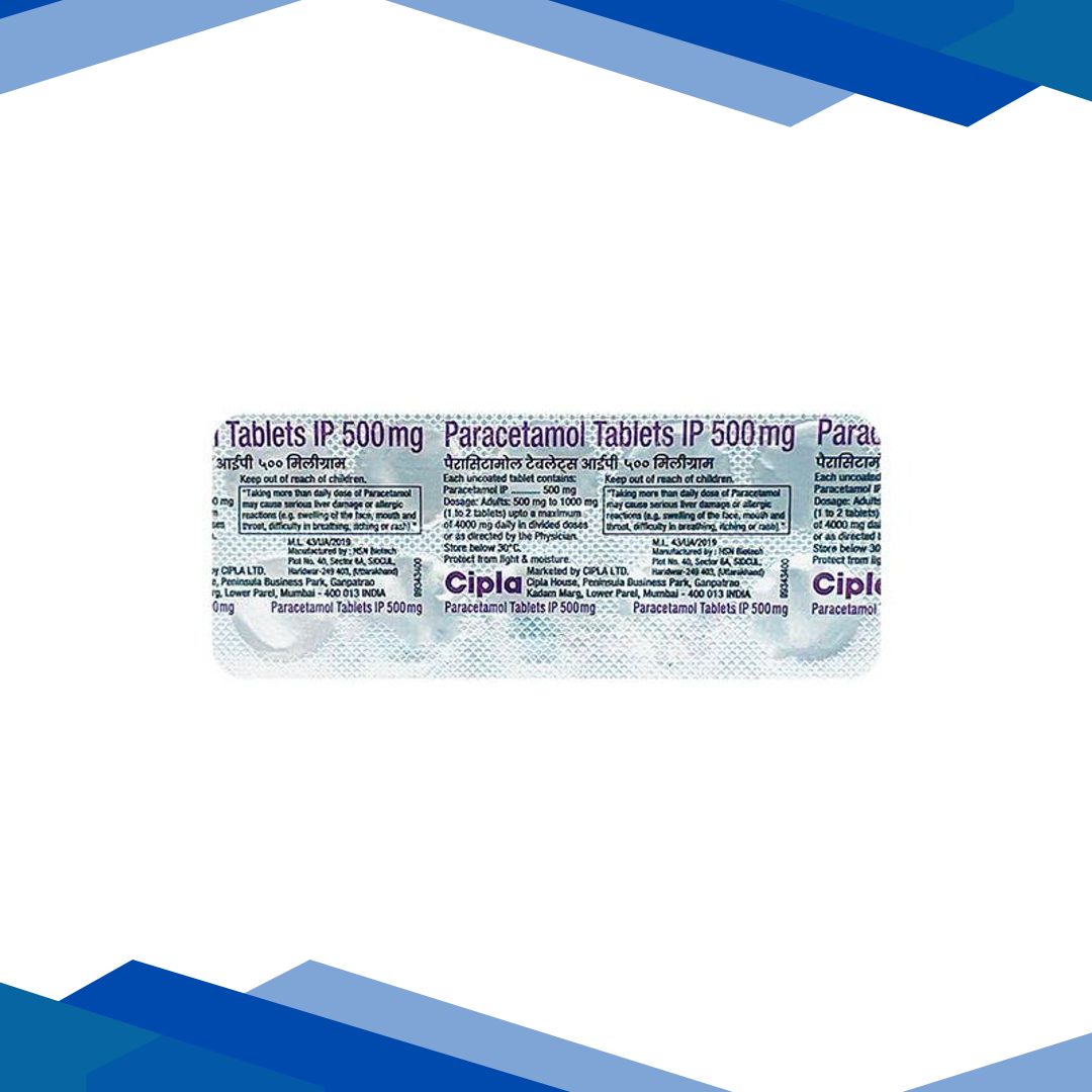 Paracetamol 500mg Tablet 10’S