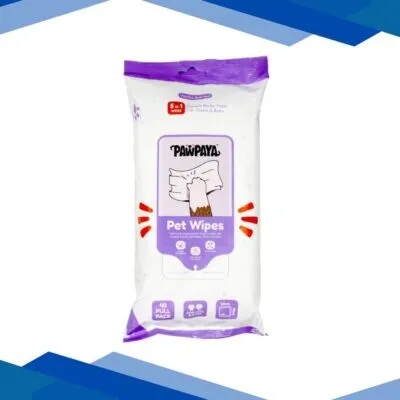 Pawpaya Pet Wipes Pull Pack 20 x 18 cm 40’s