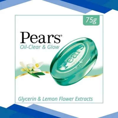 Pears Oil Clear & Glow Bathing Bar with Glycerin 98% , Lemon Flower Extracts 75 gm