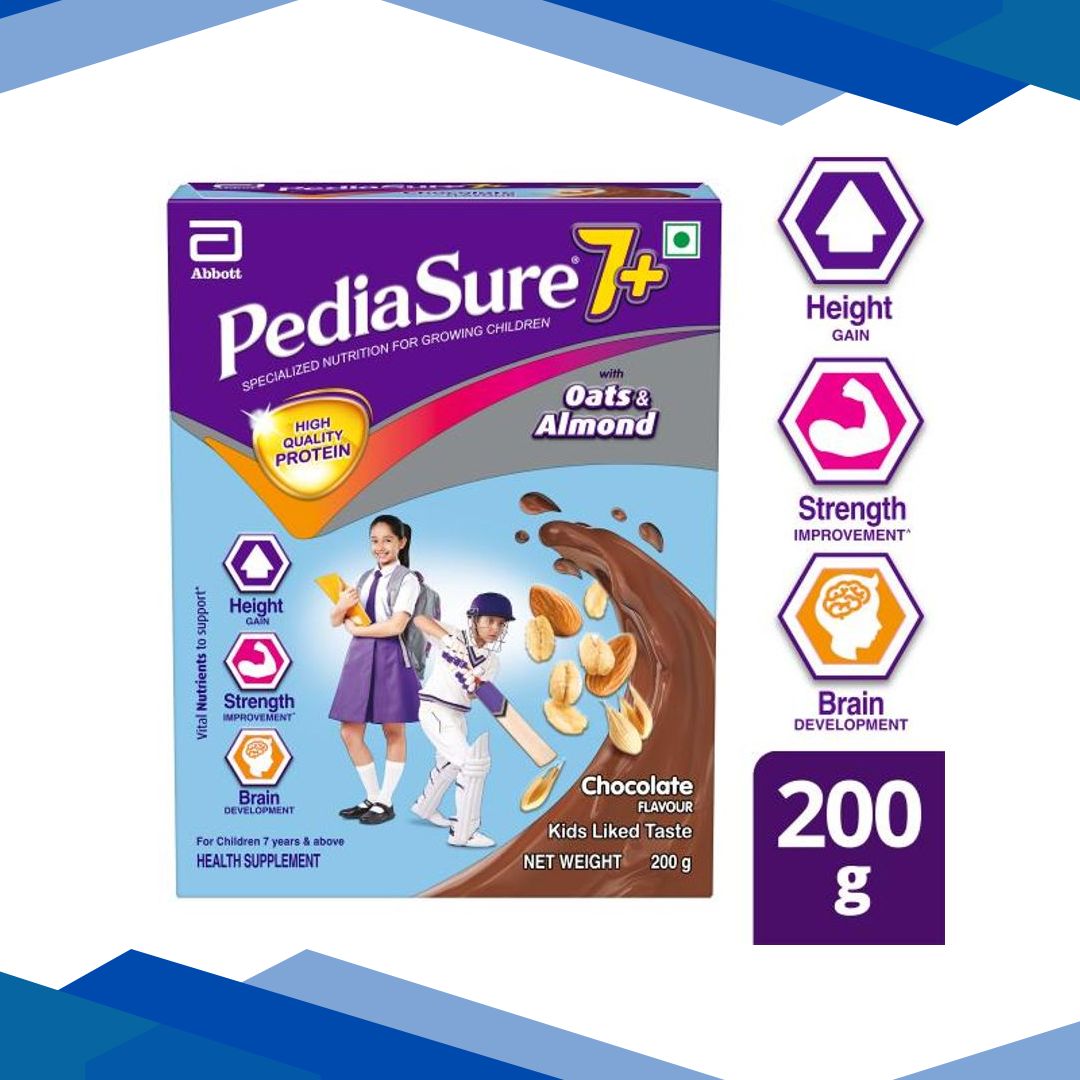 Pediasure 7Plus Health Drink Powder – Chocolate Flavour 200 gm (Refill Pack)