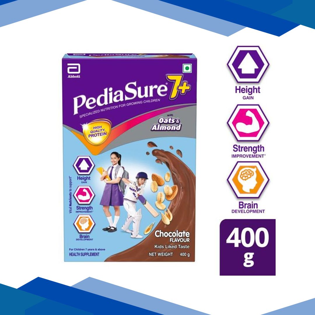 Pediasure 7Plus Health Drink Powder – Chocolate Flavour 400 gm (Refill Pack)