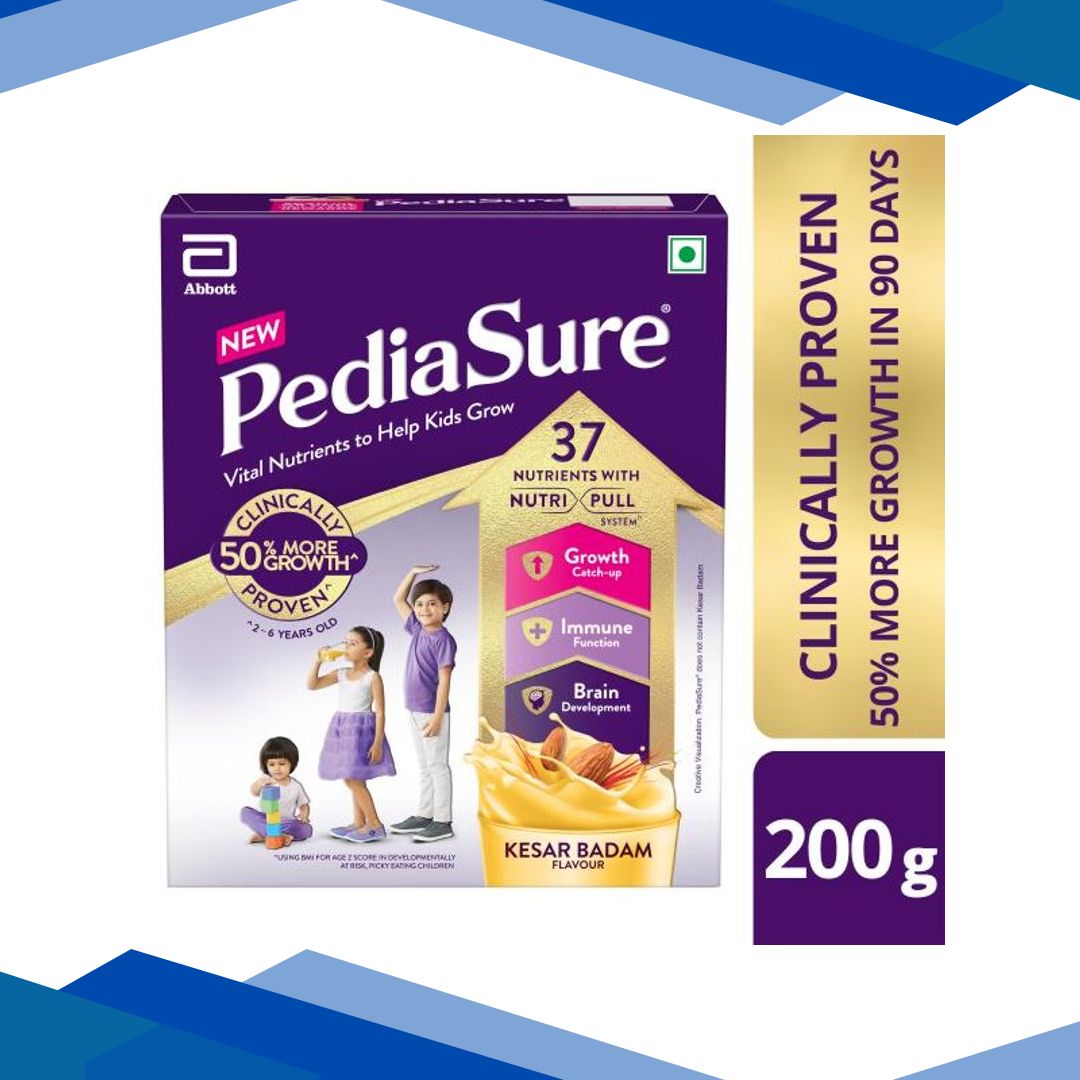 Pediasure Scientifically Designed Nutrition Health Drink Refill – Kesar Badam Flavour 200 g