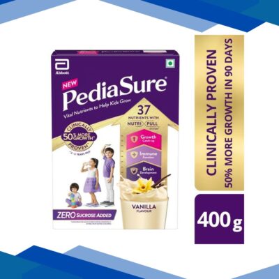 Pediasure Zero Sucrose Nutrition Powder – Vanilla Flavour 400 gm (Refill Pack)