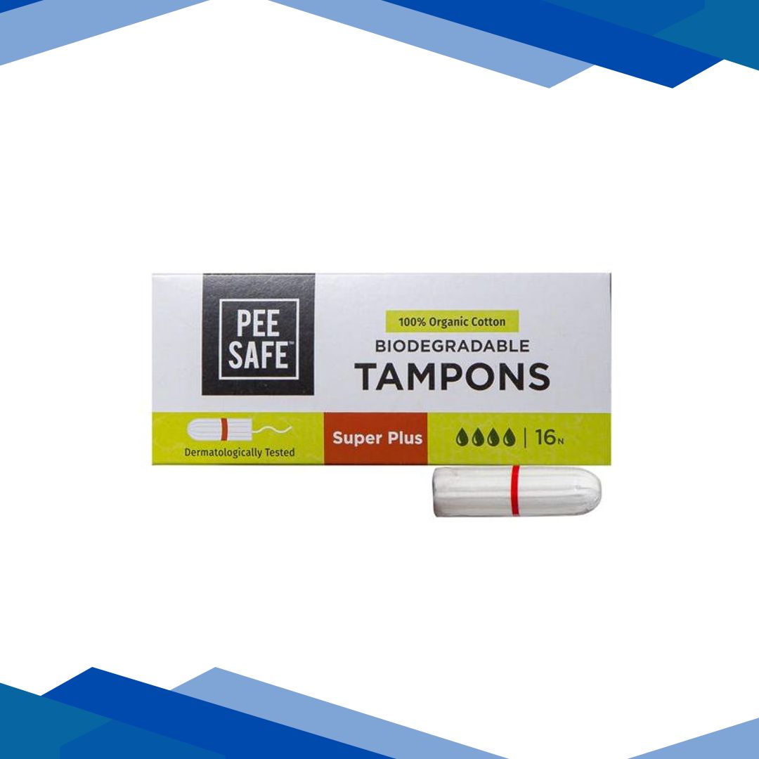 Pee Safe Organic Cotton Tampons (Super plus) 16’s