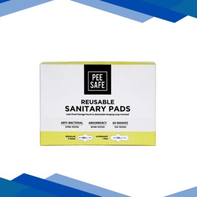 Pee Safe Reusable Sanitary Pads (Regular Pad 3’s + Overnight Pad 1’s + Leak Proof Pouch 1’s)