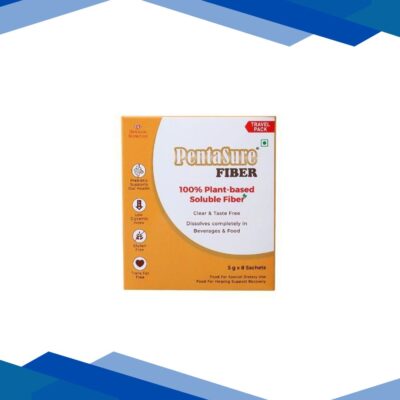PentaSure 100% Plant-Based Soluble Fiber Powder (Travel Pack Sachet of 8 x 5 gm)